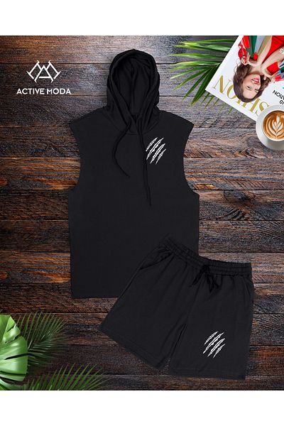 ACTIVE MODA Men's Sports Tank Top - Stripe Printed Sports Sü Turk, 2 Oversize Cotton