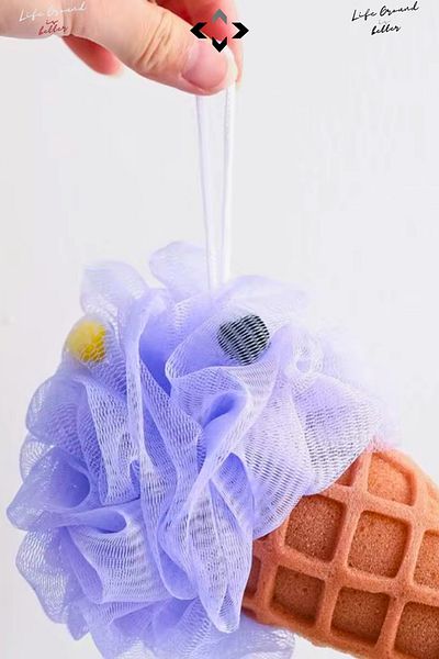 LİGROUND M Sweety Ice Cream Pattern Bath Shower Washcloth Bath Body Washcloth Sponge Kids/Adult Bath Washcloth