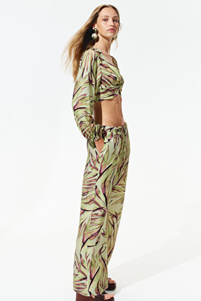 H&M Büzgü Bağlı Geniş Pantolon