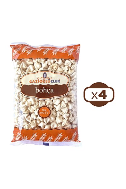 GAZİOĞLU ÜÇLER Bohça Kuru Mantı 500 gr x 4 Adet