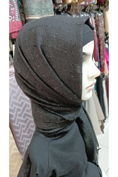 hilalay PAMUKLU SİMLİ SİYAH ŞAL