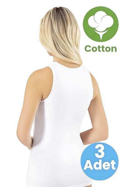 Tezzgelsin Women's 3-Pack Wide Strap Square Neck Cotton Tank Top
