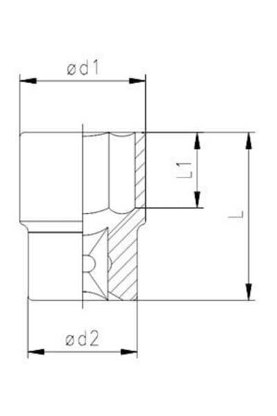 İzeltaş 1113 06 1027 1/2'' Six Corner Socket 27 mm