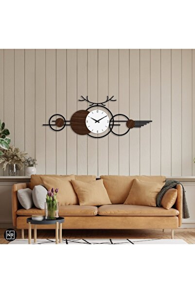 Genel Markalar Kuzey Geyiği Dekoratif Metal Duvar Saati