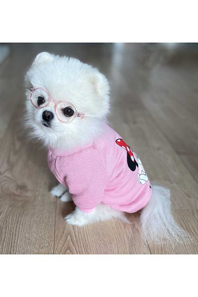 PATİBÖR Pink Printed Dog Sweatshirt
