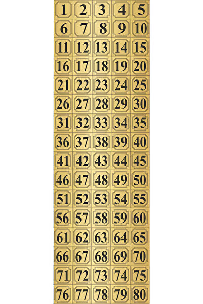sıradışıhediyem Metalna vrata, stol, brojevi za ormar (3,5 cm x 3,5 cm, dvost...
