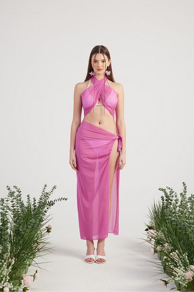 HOLLY LOLLY Bottom Top Beach Royal Pareo Pink