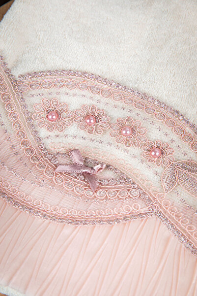 FAVORA 100% бавовняні рушники з бантиками, 4 шт., 50x90 - пудровий - візон