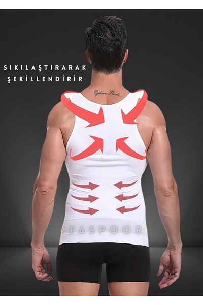 FASPOOR Men's Firming Corset Athlete Chest Belly Waist Gynecomastia Abdominal Abdominal Upright Posture Slimming Corset