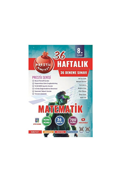 Garantör Akademi 2025 lgs 8.sınıf nartest 36 haftalık matematik denemeleri