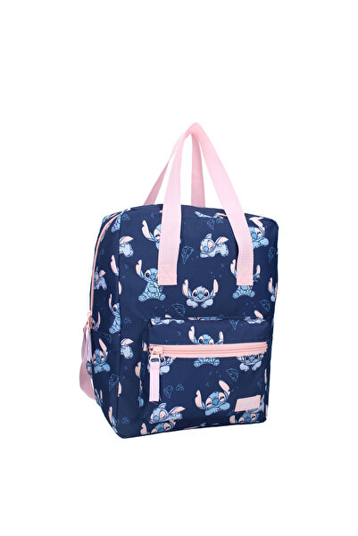 Stitch Σχολική τσάντα με δύο διαμερίσματα, πολύχρωμη, 30x23x12 cm, με ρυθμιζό...