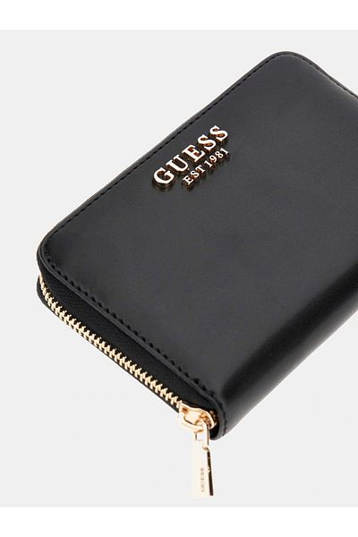 Guess Laurel Slg Medium Zip Around Women's Black Wallet Swvc8500140-Bla