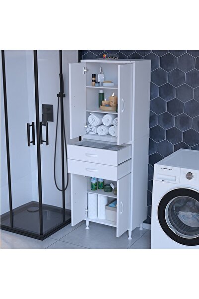 Modilayn 4 Kapaklı 2 Cekmeceli Mutfak Dolabı Banyo Dolabı Ofis Dolabı