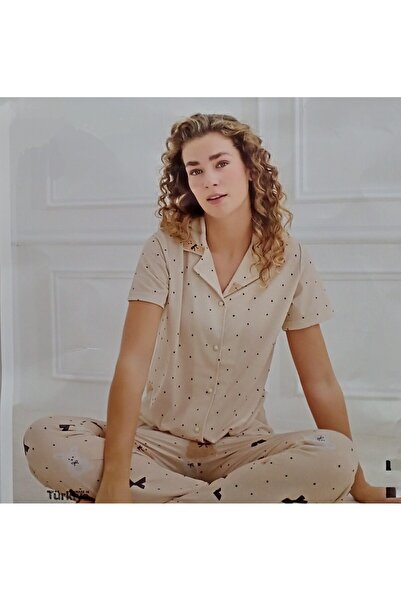 Mihra Viskon Kısa Kollu Pijama Takımı