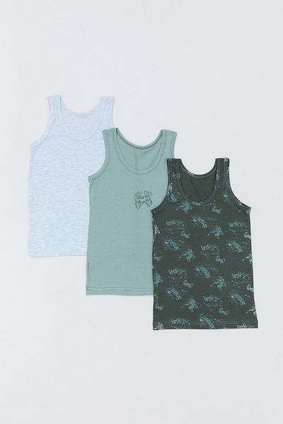 Fulla Moda Game Console Printed 3-Piece Boy's Undershirt