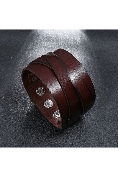 Choice Brown Simple Vintage Genuine Leather Bracelet