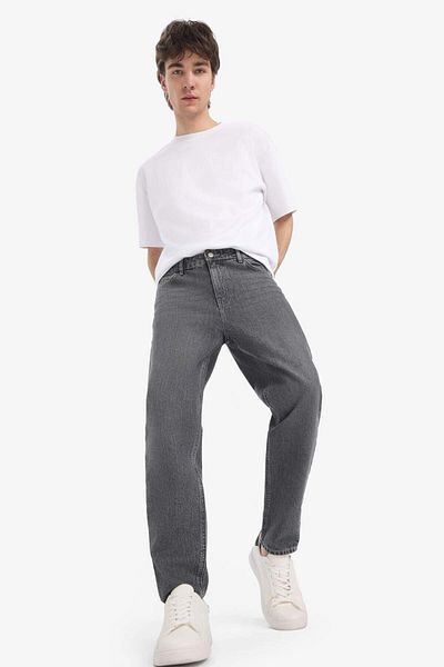 DeFacto 100% βαμβακερό τζιν παντελόνι 90's Slim Fit Skinny Fit ψηλόμεσο στενό παντελόνι D9332ax25sp