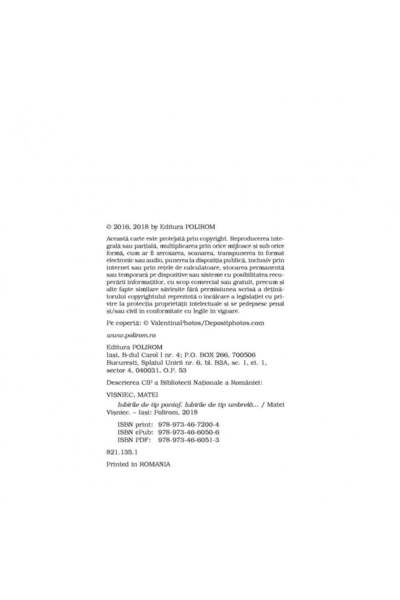 Polirom Iubiri de tip pantofi. Iubiri de tip umbrelă... - Matei Visniec