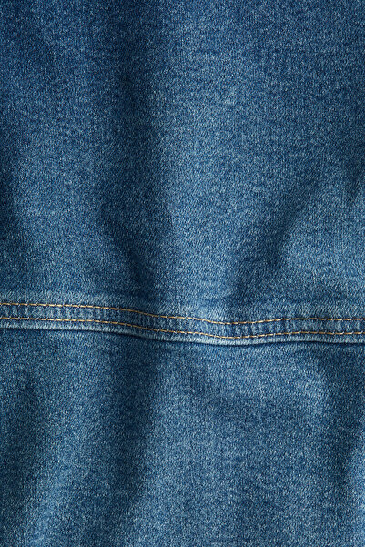 H&M Omuzları Açık Kot Elbise