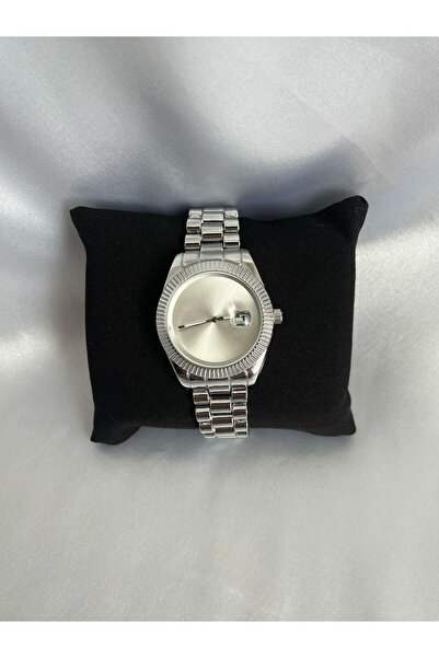 QUARTZ Gümüş kordon bej kadran şık erkek saat