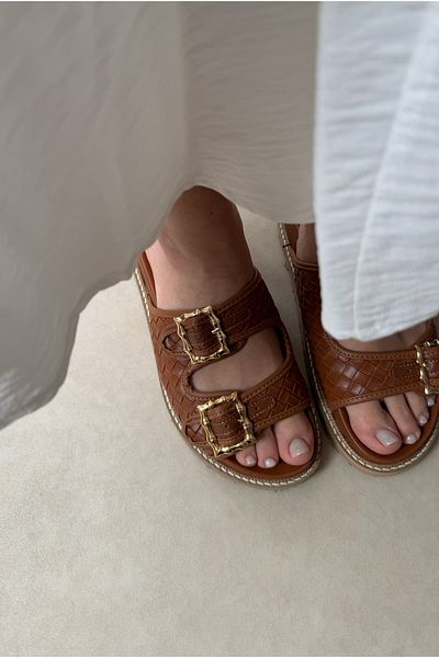 Mupa Shoes Tan γυναικείες παντόφλες