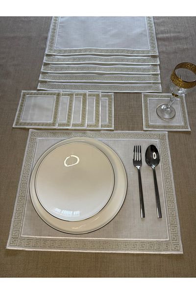 Smiling Home Gold Color Set of 12 - 6 Caravan Models (American Service & Presentation Napkin)