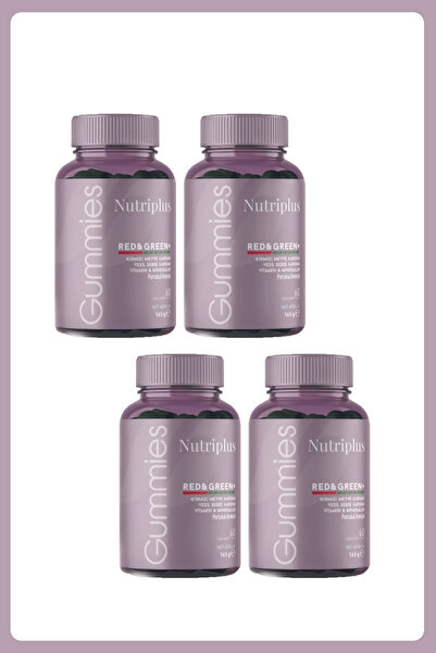 Farmasi Nutriplus Red & Green Mix Gummy 60 PCS - 4 Adet