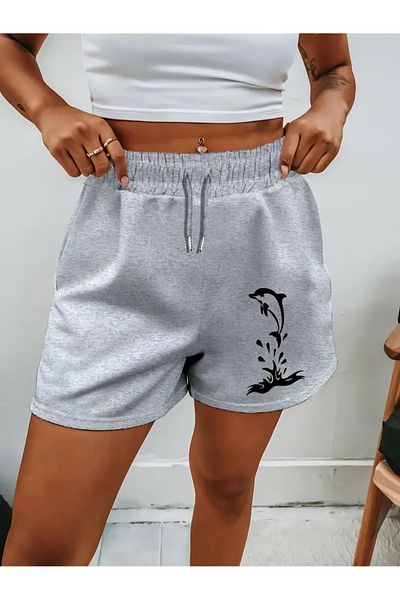 DAXİS Sportwear Company Pantaloni scurți din bumbac pieptănat imprimat pentru femei