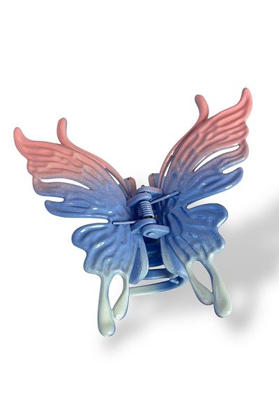 TAKIŞTIR Fuchsia Color Butterfly Figured Bone Latch Buckle