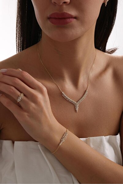 Tufanlar Kuyumculuk 14 Ayar Sarı Çavuş Taşlı Altın Düğün Seti