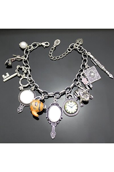 Choice أساور كريستالية من الخرز بسلسلة وصل من طراز "عالم العجائب العتيق" للنس...