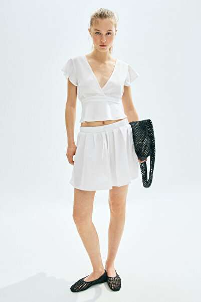 H&M Keten Karışımlı Bluz