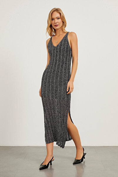 Arma Life Жіноче плаття з прозорим декольте та довгими бретелями