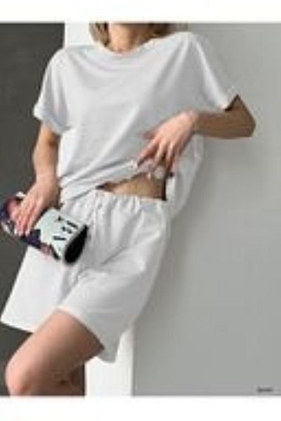PENTHİLUS Set de tricou și pantaloni scurți pentru femei, 2 piese