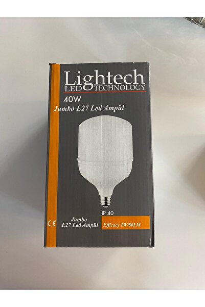 lightech Jumbo E27 Led Ampul 40 W Beyaz