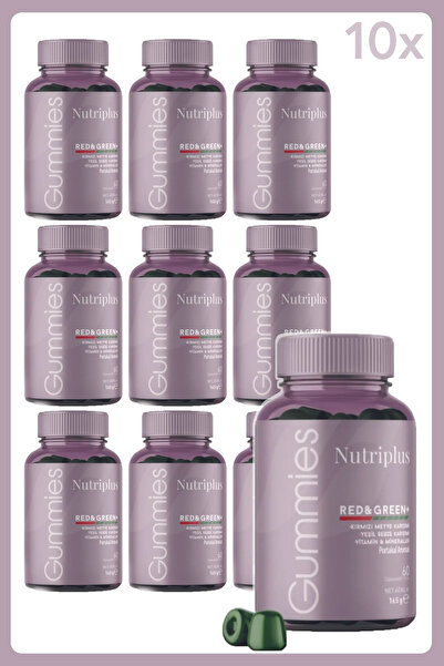 Farmasi Nutriplus Red & Green Mix Gummy 60 PCS - 10 Adet
