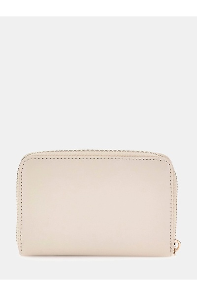 Guess Laurel Slg Medium Zip Around Women's Ecru Wallet Swvc8500140-Bon