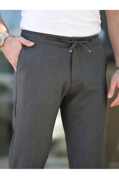 BASEL.CO Comfortable Stylish Easy-Iron Slim Fit Fabric Jogger Pants