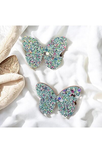 gigigiyim Kelebek Figürlü Işıltılı Kız Çocuk Pens Toka