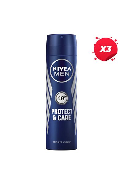 NIVEA X3 - NIVEA ANTIPERSPIRANT DEO 150ML MEN PROTECT CARE