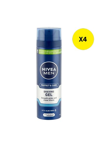 NIVEA X4 - NIVEA GEL RAS 200ML PROTECT CARE
