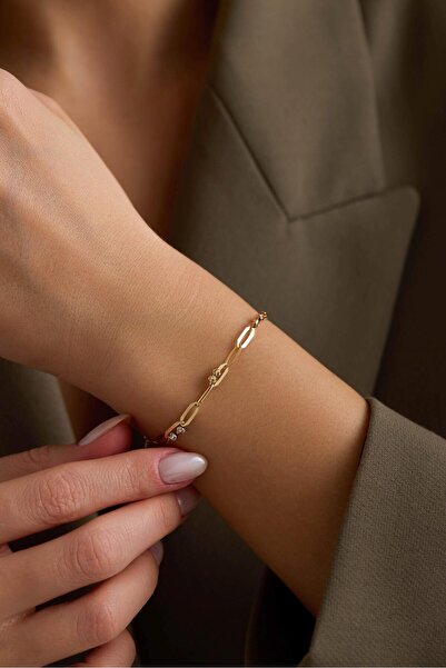 Tufanlar Kuyumculuk 14 Ayar Halka Dorika Detaylı Altın Bileklik