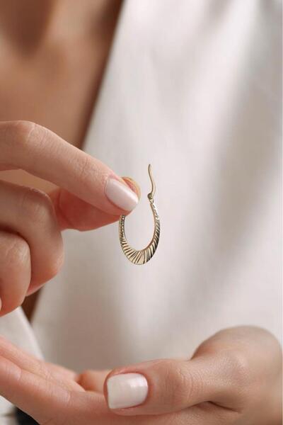 Tufanlar Kuyumculuk 14 Ayar Altın Midye Küpe - Bahar Koleksiyonu