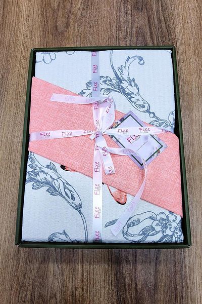 lissehome Cathi Salmon Double Pique Set – 100% Cotton, Modern Design