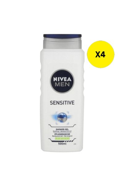 NIVEA X4 - NIVEA SHOWER GEL 500ML SENSITIVE MEN