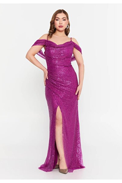 MAXXE PAYETLİ ABİYE ELBİSE