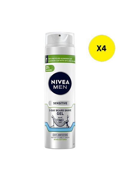 NIVEA X4 - NIVEA GEL RAS 200ML SENSITIVE 3 DAY