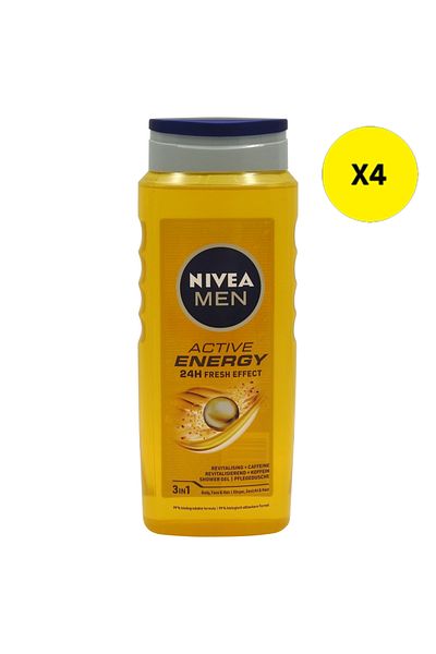 NIVEA X4 - NIVEA GEL DUS 500ML MEN ACTIVE ENERGY
