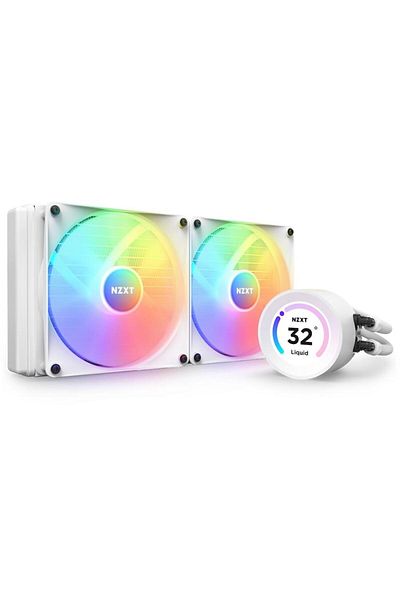 Nzxt Cooler CPU NZXT Kraken Elite 280 RGB, pompa cu ecran LCD, controller ARGB, alb