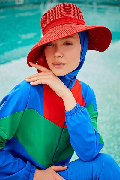 Marina Swimwear Marina 4-Piece Parachute Saks Fully Covered Hijab Swimsuit M2306